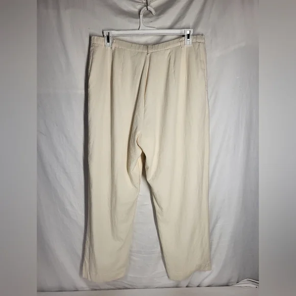 Vintage Pendleton Virgin Wool Lined White Pants Size 16 Hi-Rise Straight Leg - Picture 5 of 16